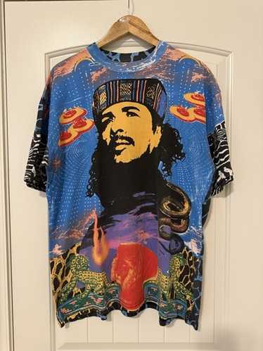 90s ビンテージ Tシャツ　SANTANA HEAVEN SMILE VTG 90s Carlos Santana Heaven Smiles T Shirt XLarge Michael