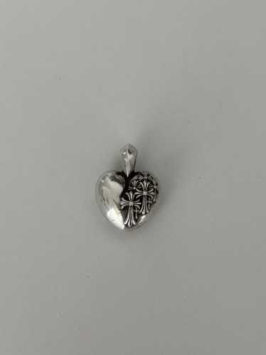 Hearts chrome heart pendant - Gem