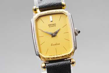 SEIKO Exceline 6Pダイヤ SGPゴールド時計 1220-0050 SEIKO セイコー EXCELINE エクセリーヌ クォーツ 3針 ゴールド