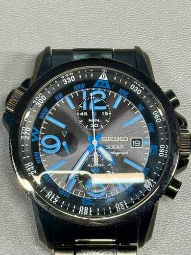 SEIKO Solar Chronograph ダークブルー　v172-0ap0 seiko watch v172 - Gem