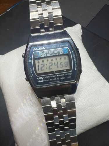レア VINTAGE 1998's ALBA W441-4000 デジタル腕時計 Seiko alba digital - Gem