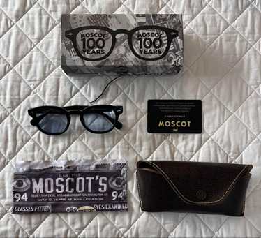小物 MOSCOT LEMTOSH 49-24-145 MOSCOT LEMTOSH 49 24-145 SUNGLASSES BLACK FRAME NAVY LENS