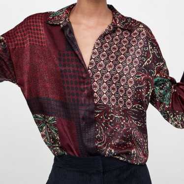 Zara Oversized Patchwork Shirt - Gem