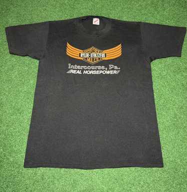 Harley Davidson Jerzees Mens XL Black T Shirt Crew Neck