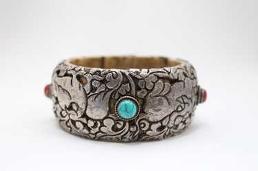 アクセサリー Tibet vintage- bangle Amazon.com: Generic Wide Cuff Bracelet Silver Bangle Vintage