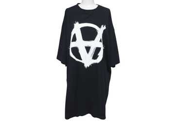 VETEMENTS★ダブルアナーキー オーバーサイズTシャツ Black Double Anarchy Oversized T-shirt by VETEMENTS on Sale