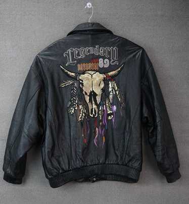 ジャケット・アウター VTG 90s WALTER DAVOUCCI JKT HIPHOP#RAP Walter Davoucci Shearling Leather Flight Bomber Jacket Sz