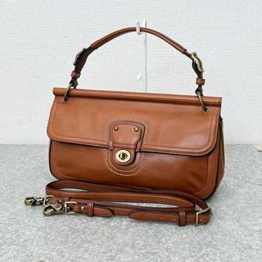 Coach 2Way Legacy City Willis Shoulder Bag Leather Black