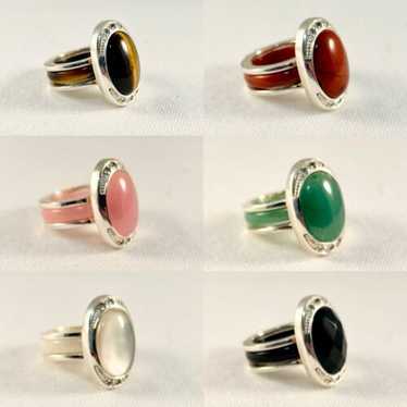 Sterling silver interchangeable stone - Gem