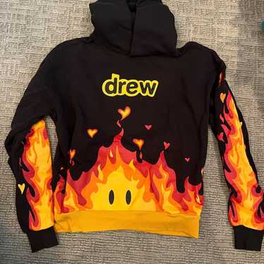 日本未入荷★海外限定★ ドリューハウス fire hoodie フレイム柄 日本未入荷☆海外限定☆ ドリューハウス fire hoodie フレイム柄
