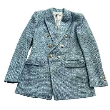 Zara blue tweed jacket - Gem