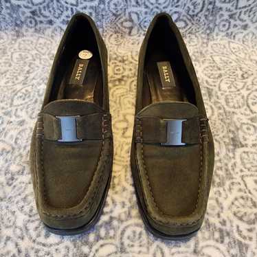 Bally suede green loafers - Gem