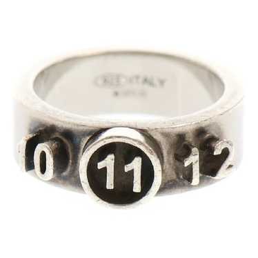 Maison Margiela Double ring with logo | Men's Jewelery