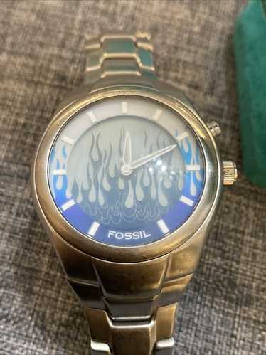純正】Fossil big tic blue flame watch y2k - メルカリ