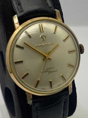 Geneve TRESSA 17JEWELS ANTISHOCKジャンク18k Tressa 17 J. Hand winding Women's Watch*Vintage 70's*Gold