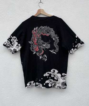 Other Japanese Classic Script Dragon Embroidered T Sh… - Gem