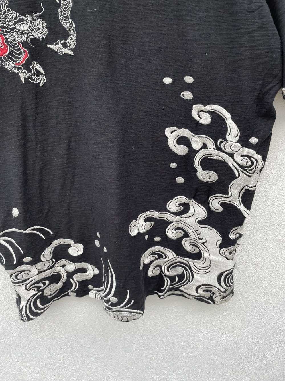 90s vintage embroidery shirt 和　スカシャツ 90's 