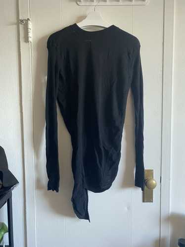 大人気! RICK OWENS ディープVネック ロング シアー Tシャツ Rick Owens ロングTシャツ（Rick Owens DRKSHDW Level Long
