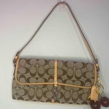 バッグ Coach Signature Demi Clip Flap Purse Coach Signature Clip Demi Flap Shoulder Handbag – Holy Thrift