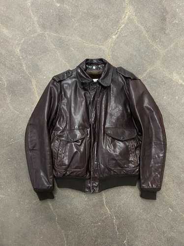 Schott flight jacket/48/leather/brw/plain/i-s-674… - Gem