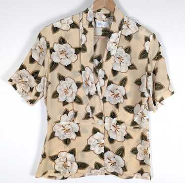 Dana buchman vintage floral blouse - Gem