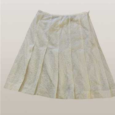 Kasper White Lace Midi Skirt - image 1