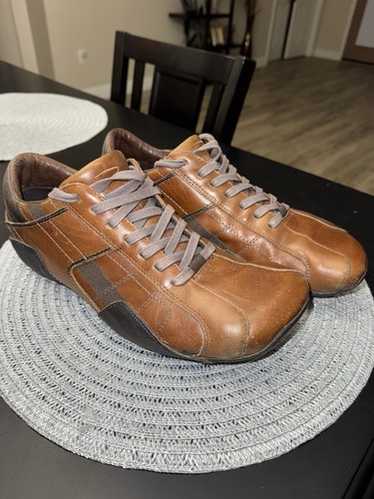 DIESEL レザー ネクタイ　やぎ革 ディーゼル DIESEL レザー ナローネクタイ ロゴ金具 やぎ革 革