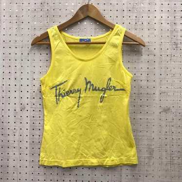 希少 レア 古着 Thierry Mugler メタリックロゴ タンクトップ Thierry mugler top 90s - Gem