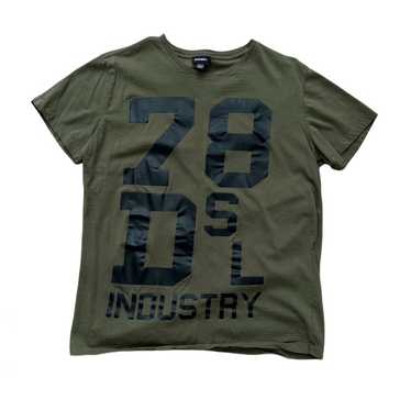 ★ドイツ発*DIESEL*グラフィックパッチTシャツ/Olive green★ Women's Marble-effect T-shirt in stretch jersey | Green | Diesel