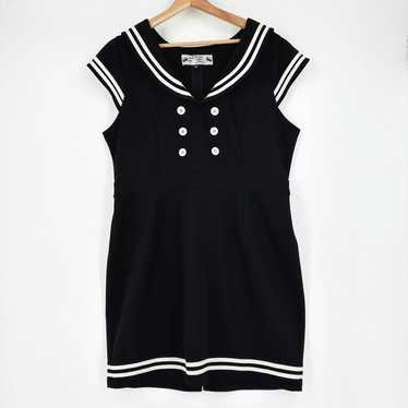 Hell Bunny 50’s 赤黒セーラーワンピース(L)used美品未使用近 Hell Bunny 50's 赤黒セーラーワンピース(L)used美品未使用近