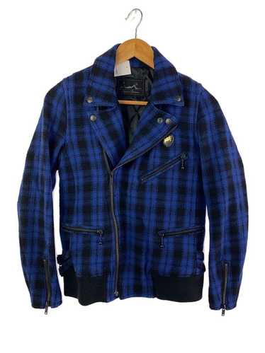 ジャケット・アウター HYSTERIC GLAMOUR WOOL DOUBLE RIDER COAT Hysteric Glamour Double Rider Jacket Wool Check Blue Free