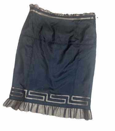 スカート MIUMIU BLACK STRETCH SILK SKIRT Miu Miu/ミュウミュウ｜ブラック ストレッチ シルク スカート