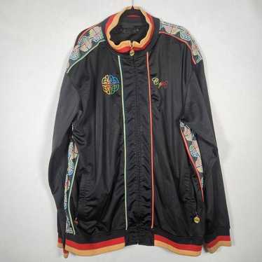 希少 COOGI ジャケット 4XL 黒 カラフル模様