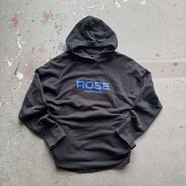 トップス 18ss martine rose collapsed hoodie Martine Rose Black Collapsed Hoodie Martine Rose
