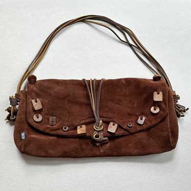 MOSCHINO vintage Suede and leather shoulder bag - Gem