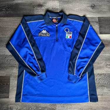 Kappa 02WCイタリア代表 GAGA ジップアップシャツ ビンテージ Vintage kappa italia blue - Gem