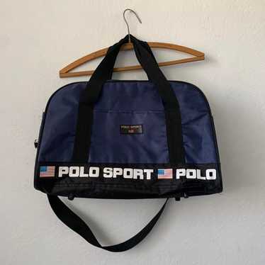 POLO SPORT デカロゴ ボストン ドラムバッグ　ビィンテージ　ネイビー POLO SPORT ポロスポーツ ボストンバッグ ビンテージ ラルフ