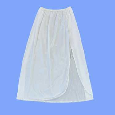 Vintage Women's Skirt - White - XS – White slip s… - image 1