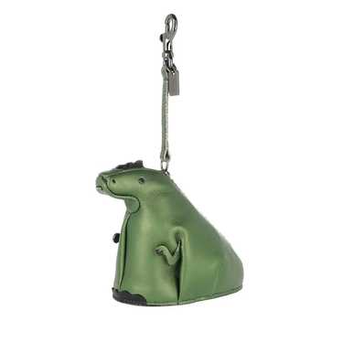 COACH SALE REXY Bag  Charm♪ COACH REXY BAG CHARM W/ SIGNATURE CANVAS BRASS/CHALK/GREEN