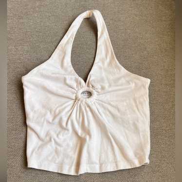 hollister white halter top