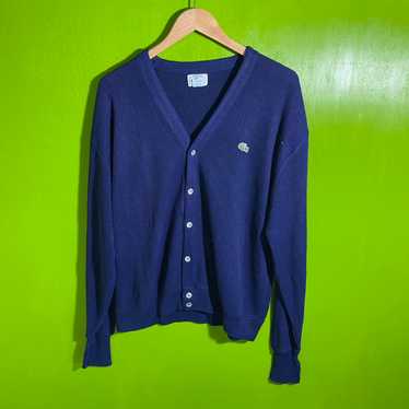 80s-90s usa製 LACOSTE blue knit cardigan 1980s Lacoste Cardigan - Etsy Canada