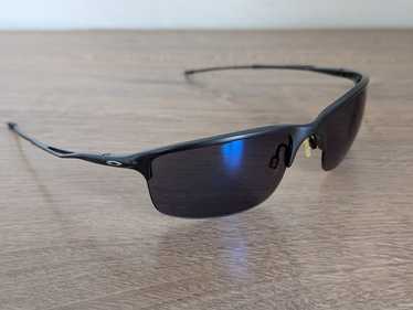 RARE OAKLEY HALF WIRE SUNGLASSES Dark Carbon Frames w/ Gold