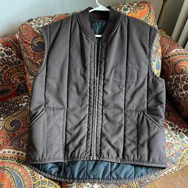 Vtg 70's Red Kap Vest Mens XL Insulated Quilted Workwear