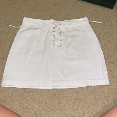 Pacsun White Denim Lace Up Skirt! - image 1