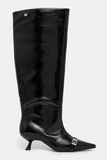 GANNI◆ブラック ミッドシャフト バイカーブーツ 送料関税込 ガニー GANNI GANNI ロングブーツ Recycled Rubber Country Boot