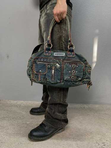 Y2K Rare Diesel Sling Bag Canvas and Leather Gorpcore
