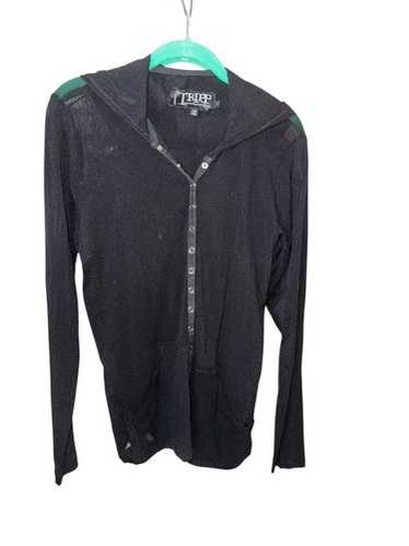 Tripp Y2K Vintage Mesh Cardigan. Black Size 1X