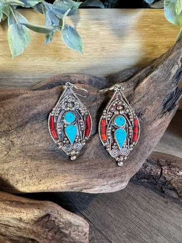 Vintage tibetan coral turquoise - Gem