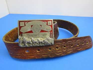 Vintage western belt budweiser buckle - Gem