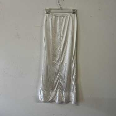 Vintage Women's Skirt - White/Cream - M – Vintage… - image 1